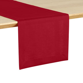 Divine Red Linen Table Runner - Hemmed