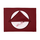 Red Garnet Linen Placemats - Hemmed