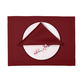 Red Garnet Linen Placemats - Hemmed