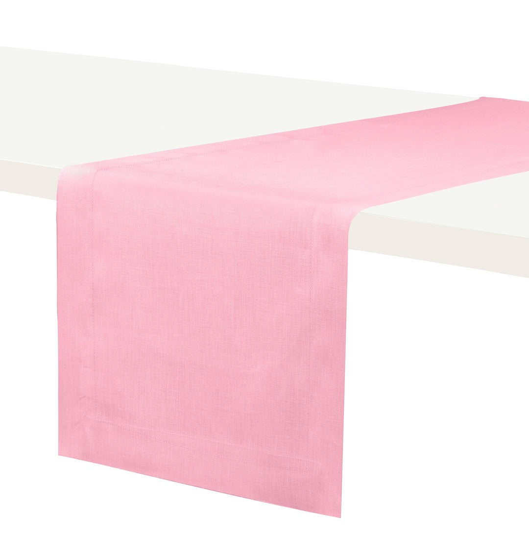 Dusty Pink Linen Table Runner - Hemmed
